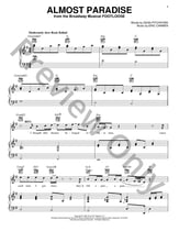 Almost Paradise piano sheet music cover